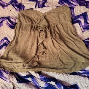 strapless green vintage shirt